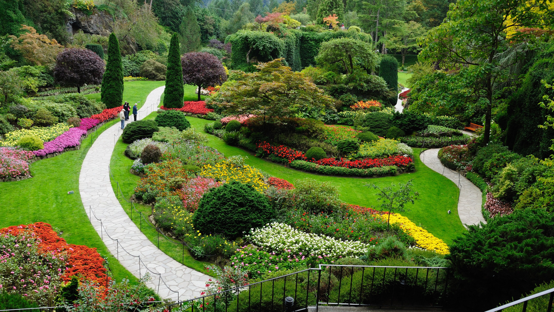 the Butchart Gardens in Victoria, Canada